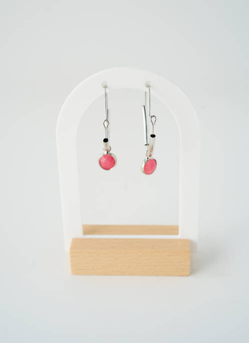 Boucles d’oreilles rose SATINE femme