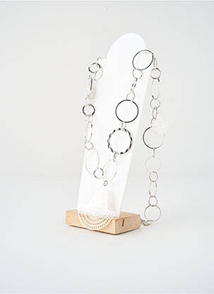 Sautoir matériaux métal argent SATINE femme