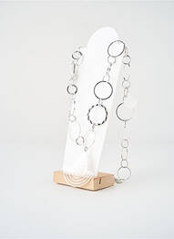 Sautoir matériaux métal argent SATINE femme