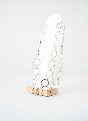 Sautoir matériaux métal argent SATINE femme