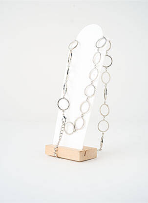 Sautoir matériaux métal argent SATINE femme
