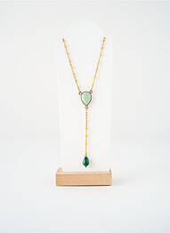 Collier ornement perles jaune SATINE femme