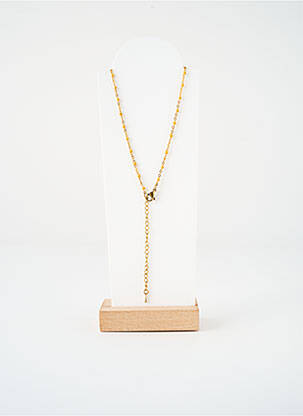 Collier ornement perles jaune SATINE femme