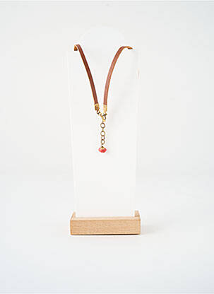 Collier ornement pierre rouge SATINE femme