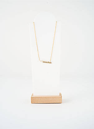 Collier ornement oxyde de zirconium or SATINE femme