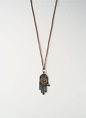 Sautoir matériaux métal marron SATINE femme