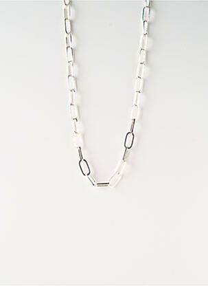 Sautoir ornement pierre argent SATINE femme