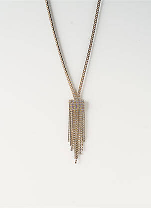 Sautoir ornement oxyde de zirconium or SATINE femme