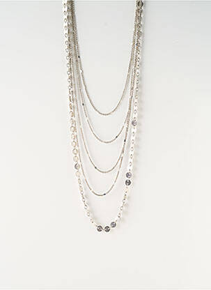 Collier matériaux métal argent SATINE femme