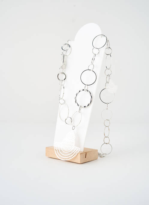 Sautoir matériaux métal argent SATINE femme
