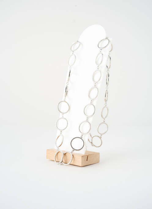 Sautoir matériaux métal argent SATINE femme