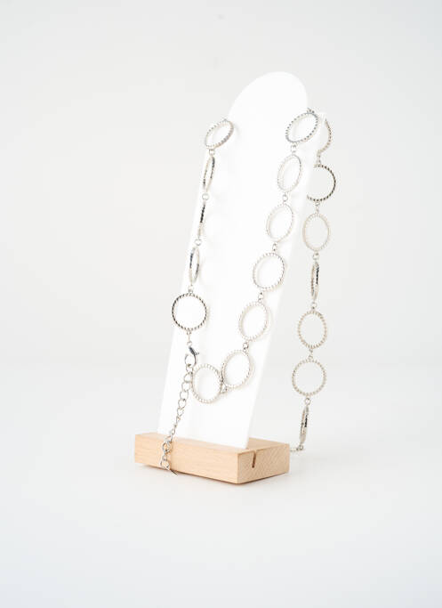 Sautoir matériaux métal argent SATINE femme