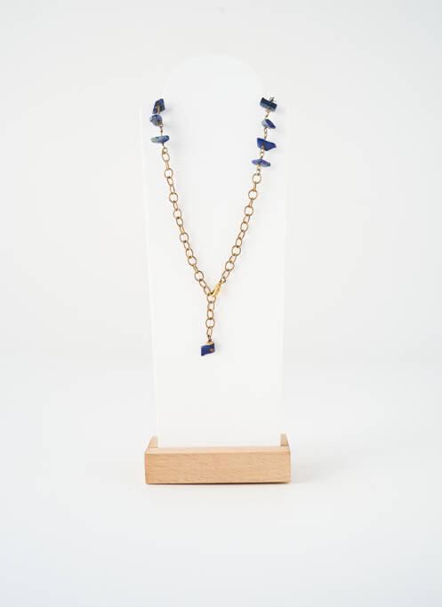 Collier ornement pierre bleu SATINE femme