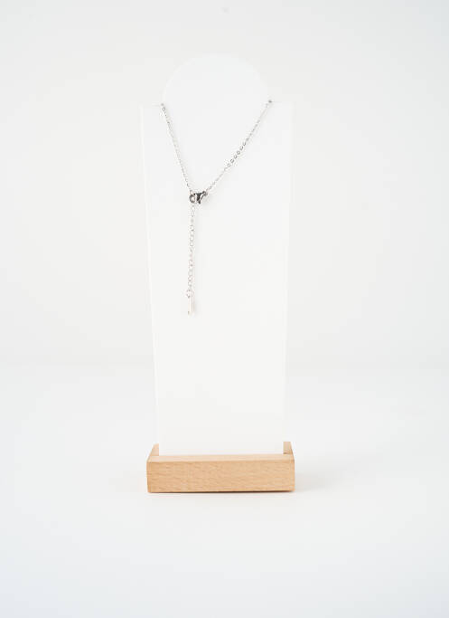 Collier ornement oxyde de zirconium noir SATINE femme