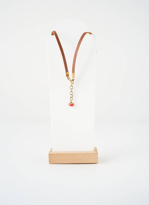 Collier ornement pierre rouge SATINE femme