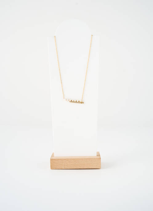Collier ornement oxyde de zirconium or SATINE femme