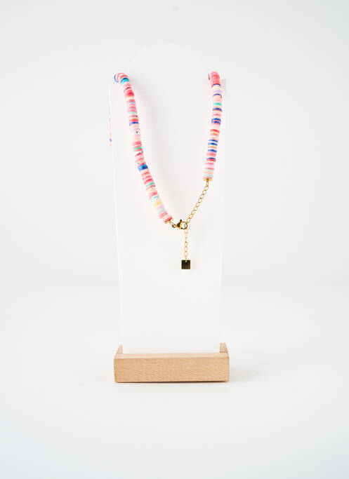 Collier fermeture fermoir mousqueton rose SATINE femme