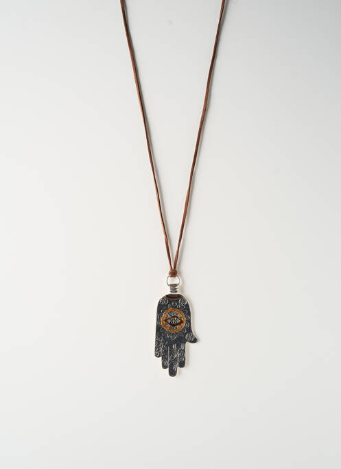 Sautoir matériaux métal marron SATINE femme