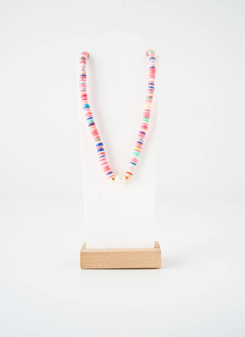 Collier rose SATINE femme