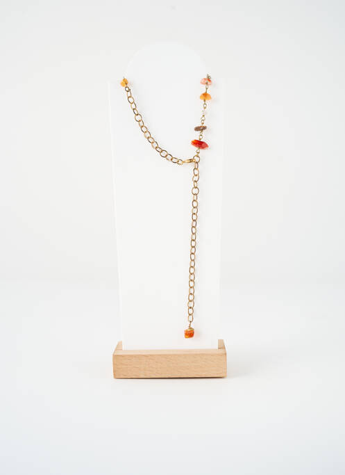 Sautoir orange SATINE femme