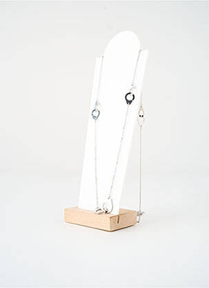 Sautoir ornement oxyde de zirconium argent VISSON femme