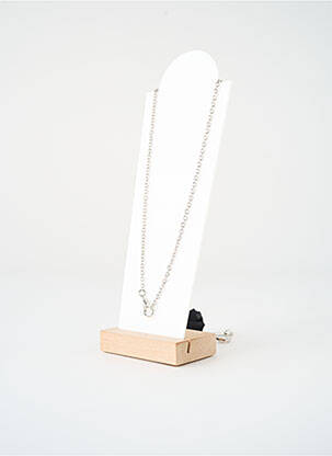 Sautoir ornement oxyde de zirconium noir SATINE femme