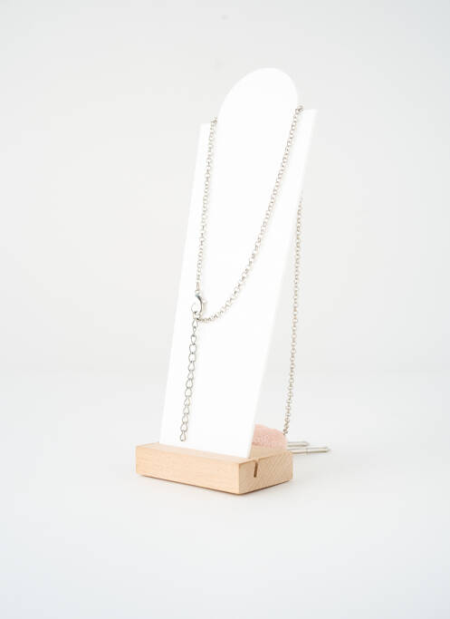 Sautoir ornement breloque / pampille rose SATINE femme