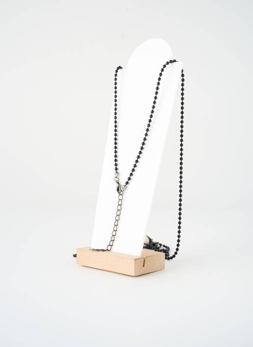 Sautoir noir SATINE femme