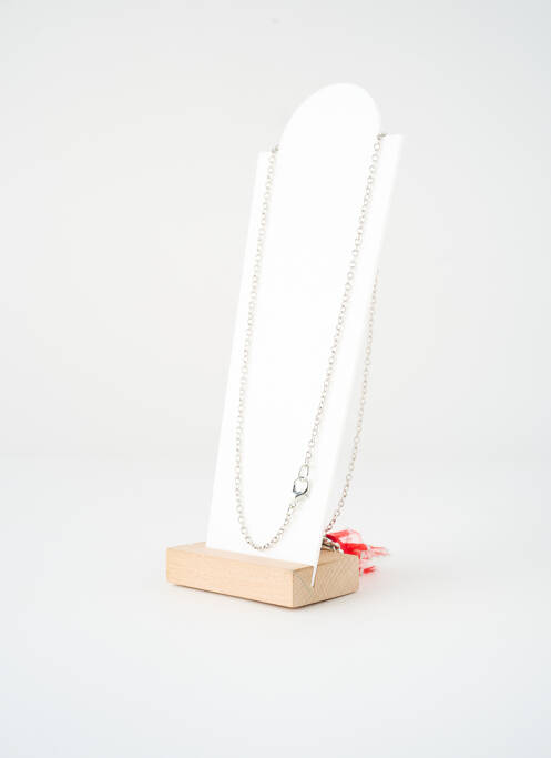 Sautoir rouge SATINE femme