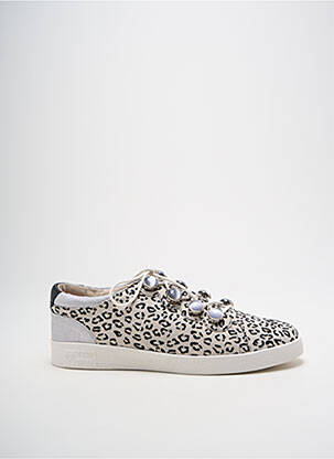Baskets nubuck talon plat jusqu'à 3cm argent MAM'ZELLE femme