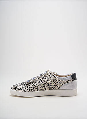 Baskets nubuck talon plat jusqu'à 3cm argent MAM'ZELLE femme