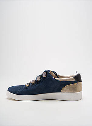 Baskets tissage satiné talon plat jusqu'à 3cm bleu MAM'ZELLE femme