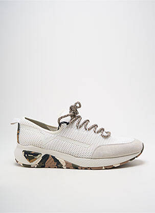 Baskets empiècements talon compensé blanc DIESEL homme