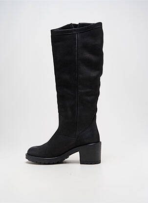 Bottes tissage satiné talon de 4 à 6cm noir FELMINI femme