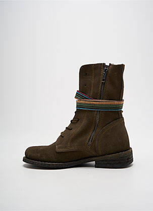 Bottines/boots nubuck talon plat jusqu'à 3cm vert FELMINI femme