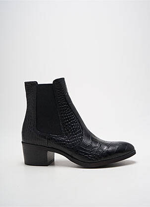 Bottines/boots tissage satiné talon de 4 à 6cm noir FELMINI femme