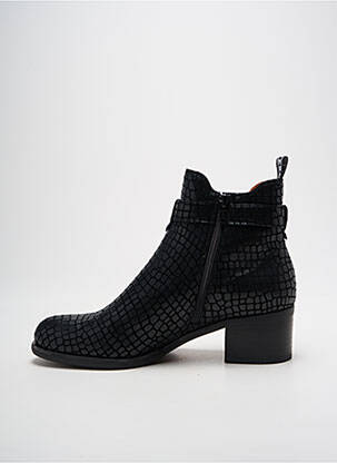 Bottines/boots tissage satiné talon de 4 à 6cm noir MAM'ZELLE femme