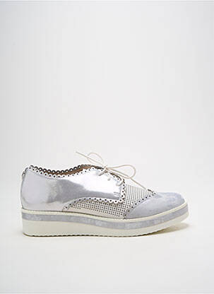 Derbies impression talon de 4 à 6cm argent MAM'ZELLE femme