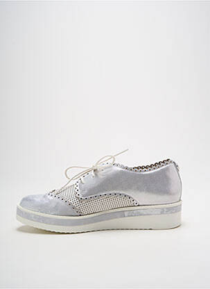 Derbies impression talon de 4 à 6cm argent MAM'ZELLE femme