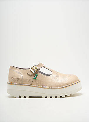 Derbies impression talon de 4 à 6cm beige KICKERS femme