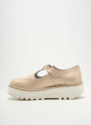 Derbies impression talon de 4 à 6cm beige KICKERS femme