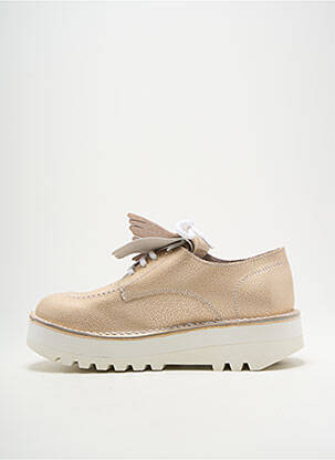 Derbies impression talon de 4 à 6cm beige KICKERS femme