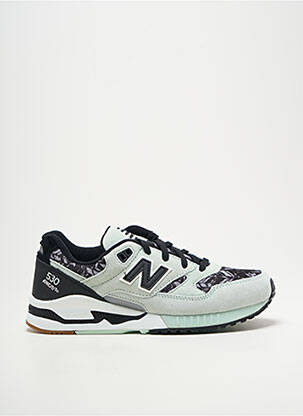 Baskets bout rond talon plat jusqu'à 3cm vert NEW BALANCE femme