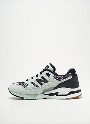 Baskets bout rond talon plat jusqu'à 3cm vert NEW BALANCE femme