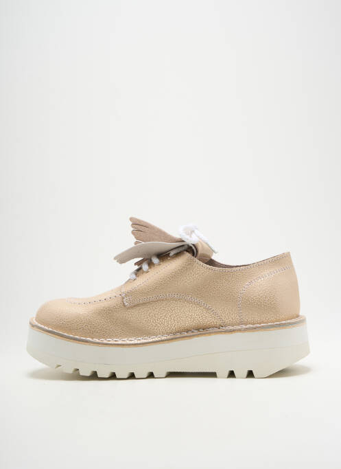 Derbies impression talon de 4 à 6cm beige KICKERS femme