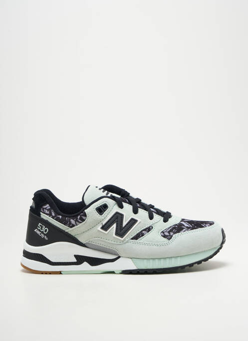 Baskets bout rond talon plat jusqu'à 3cm vert NEW BALANCE femme