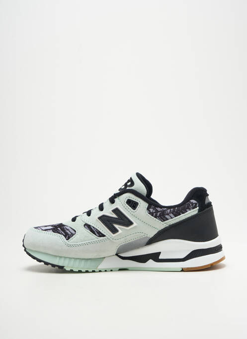 Baskets bout rond talon plat jusqu'à 3cm vert NEW BALANCE femme