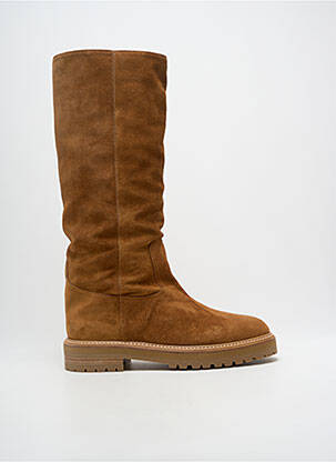 Bottes nubuck talon de 4 à 6cm marron JIMMY CHOO femme