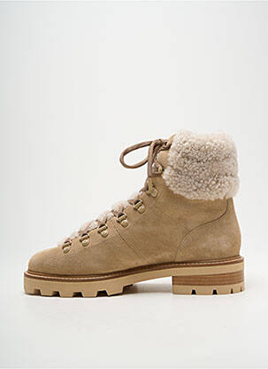 Bottines/boots fourrée talon de 4 à 6cm beige JIMMY CHOO femme