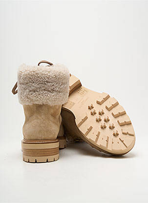 Bottines/boots fourrée talon de 4 à 6cm beige JIMMY CHOO femme